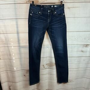 Vintage Miss Me Jeans Dark Wash Low Rise Jeans Waist Size 26